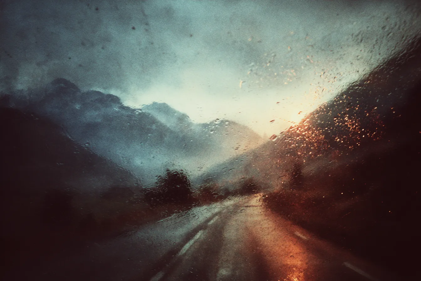 Vue aérienne d'une route de montagne en lacets formant une courbe de Fibonacci dans une vallée alpine